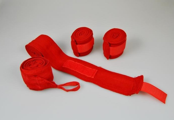 Boxbandagen 350 cm, 5-er Pack, Elastisch rot