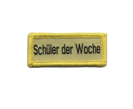 Sch Patch Schüler der Woche - Anerkennungs-Abzeichen / Skill Patch