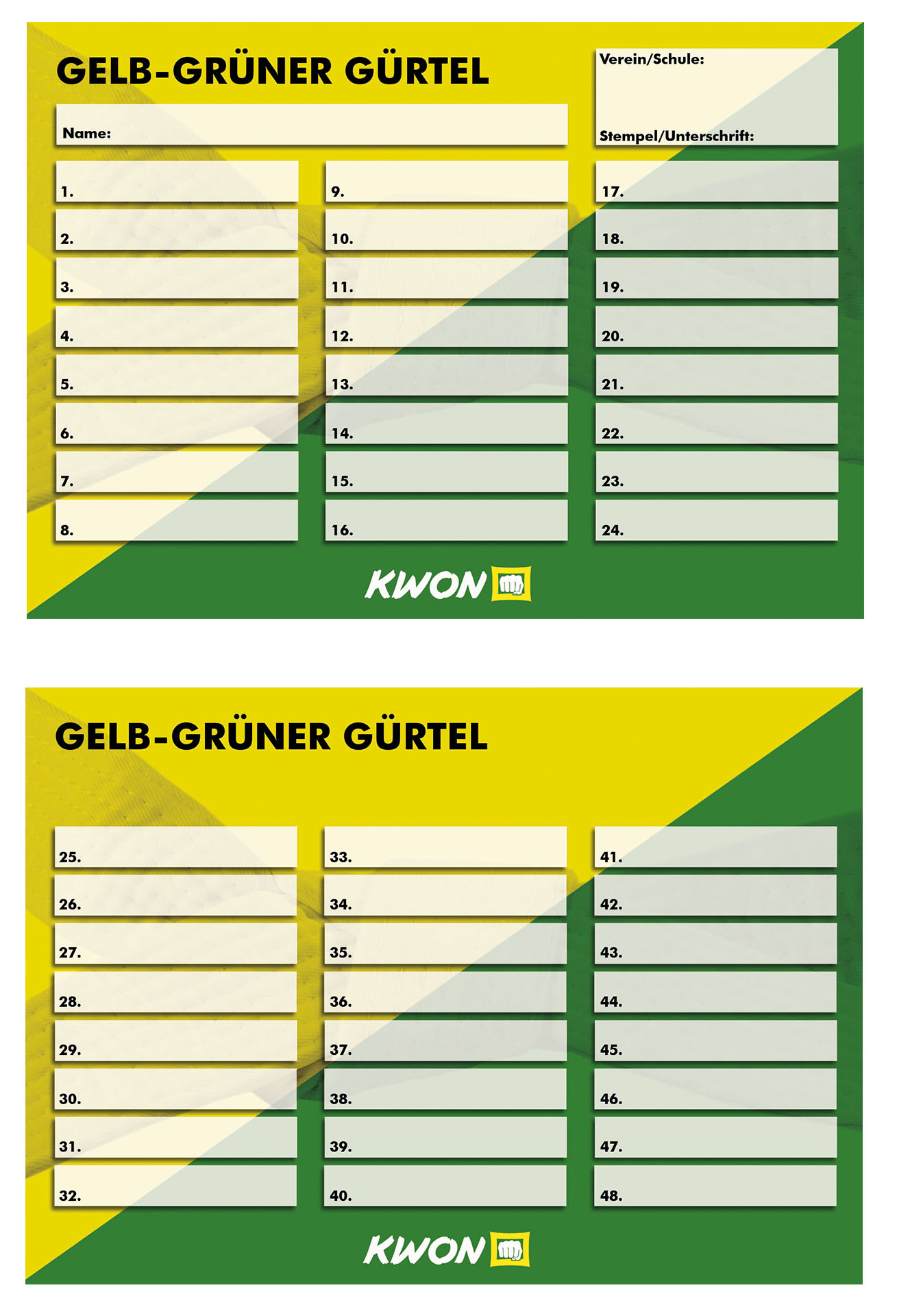 KWON (R) Trainingskarten zur Prüfungsvorbereitung (50er Pack)