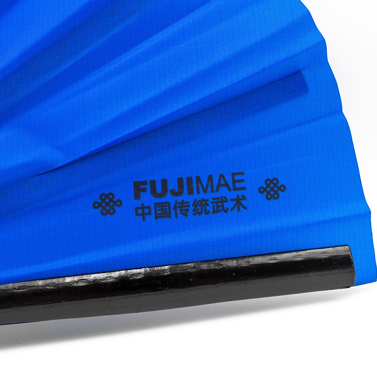 Fächer Bambus, schlicht / blau