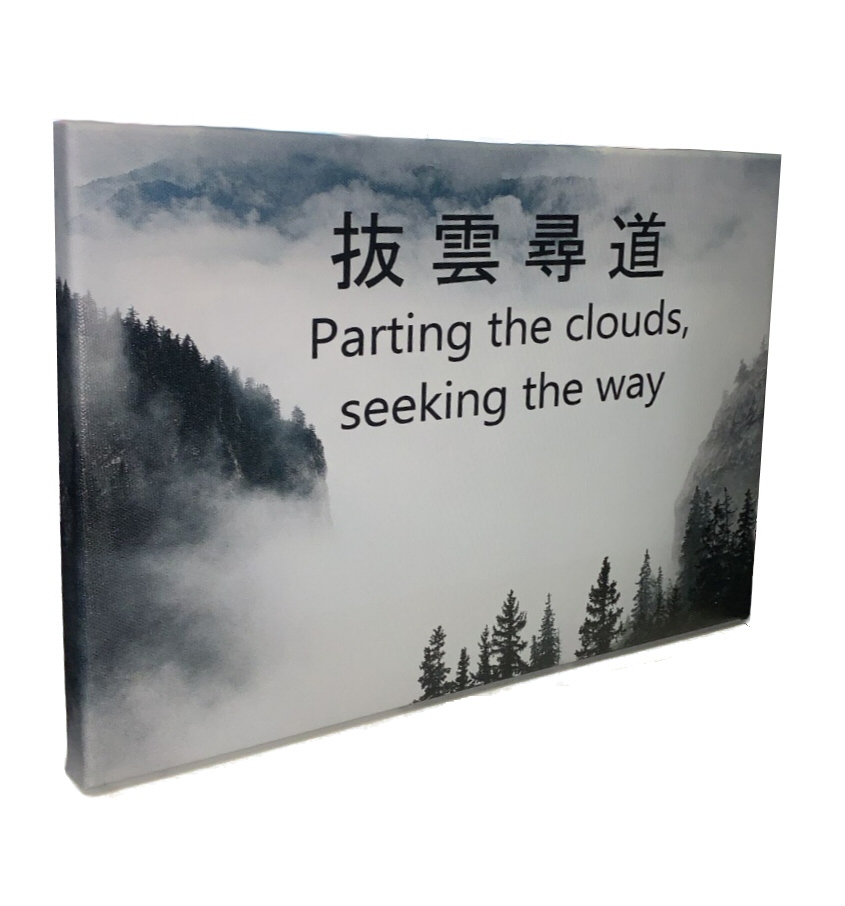 Poster auf Keilrahmen "Parting the clouds, seeking the way" 60 x 40 cm