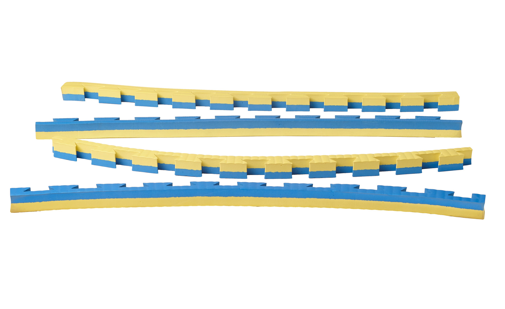 SET: Kampfsportmatten Wendematte VERZAHNT / 100 x 100 x 4cm / BLAU-GELB
