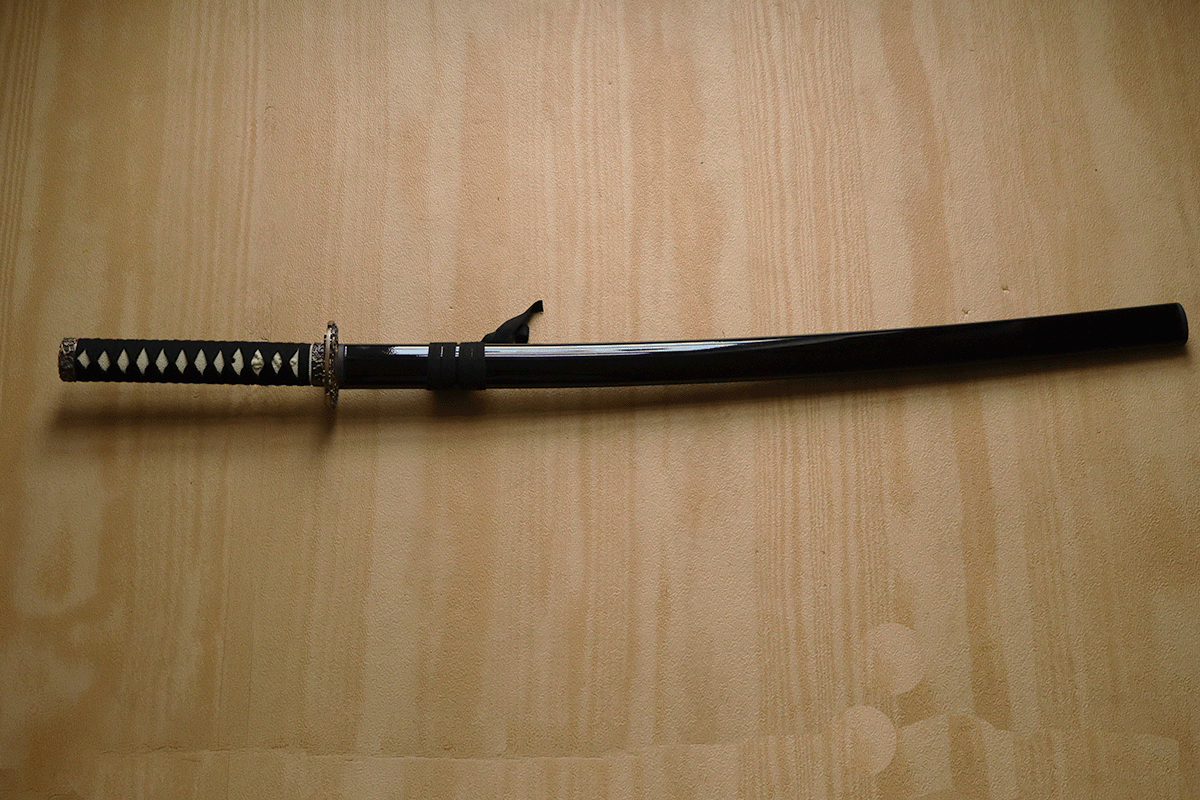 Iaito Katana aus Aluminium, mit Saya / Schwertscheide