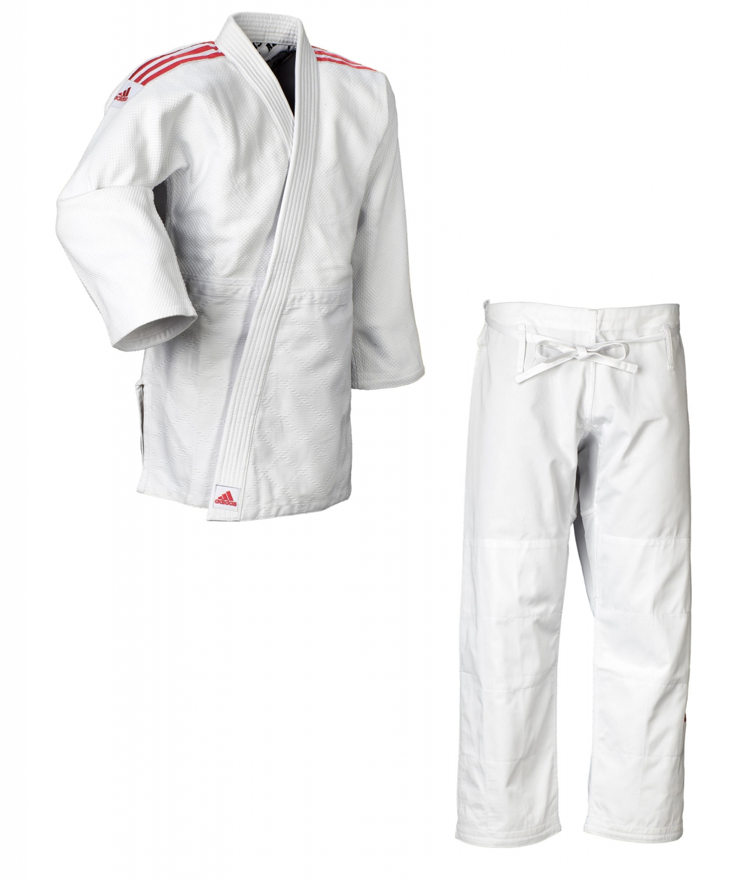 Adidas Judoanzug Quest mit roten Schulterstreifen 200