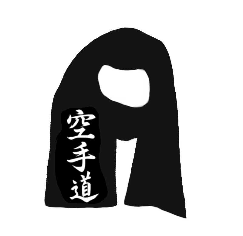 Karate Schal bestickt