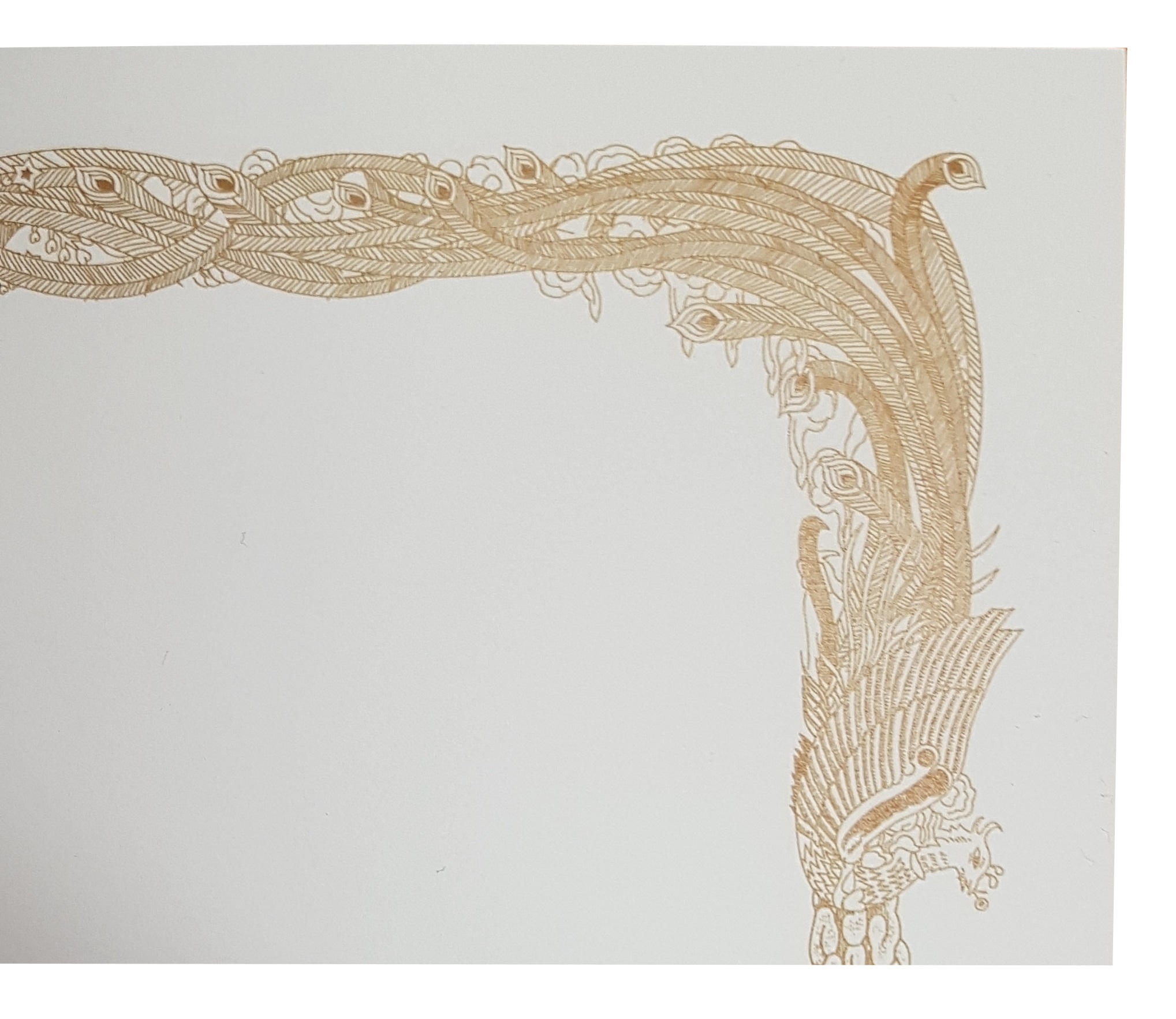 Urkunde Japan Dragon Leinen schwer