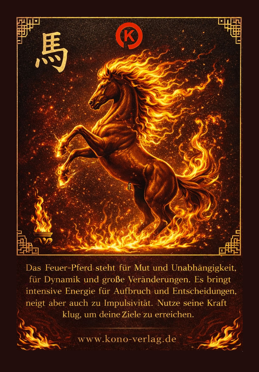Motiv Sammelkarte Tierkreis / PFERD