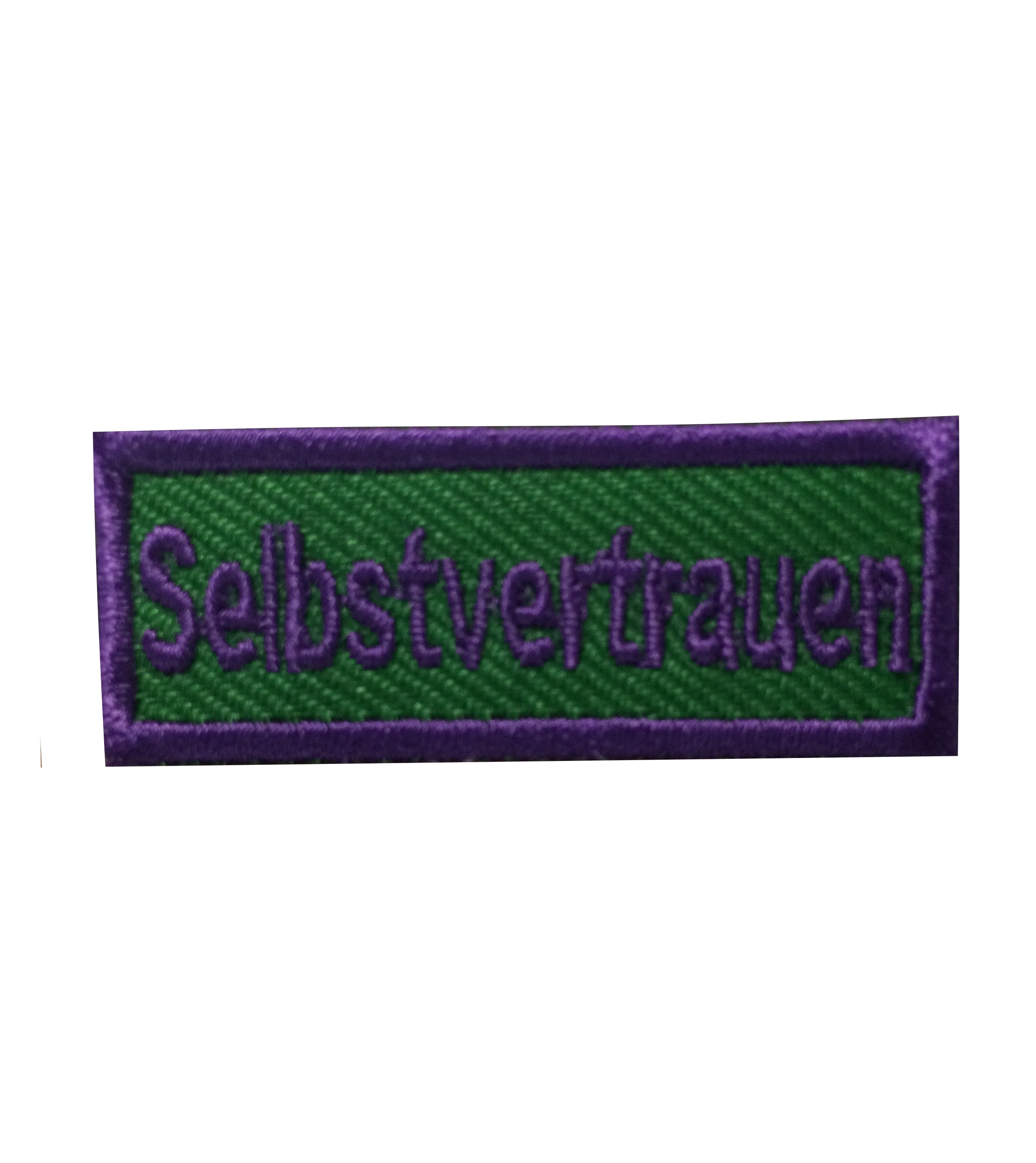 Selbstvertrauen - Anerkennungs-Abzeichen / Skill Patch violett/ grün