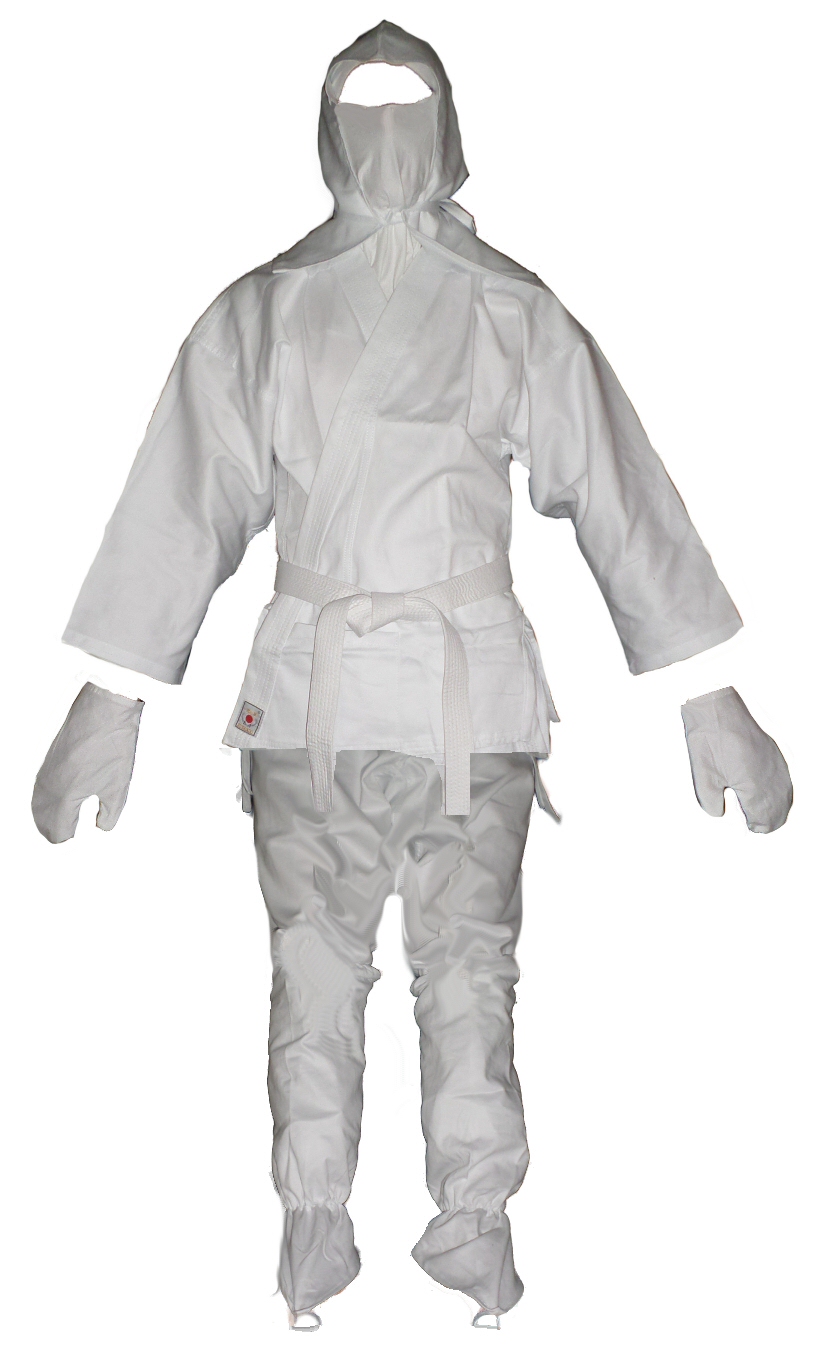 Ninjutsu / Ninja-Anzug Standard mit Kopfmaske, weiß (SALE%) 150