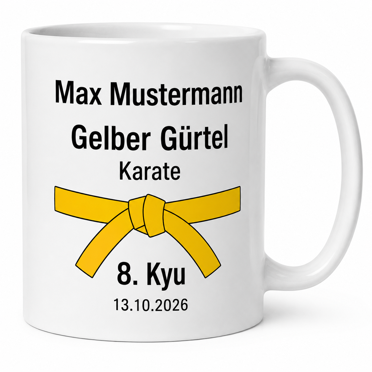 Persönliche Gürtelprüfung Tasse