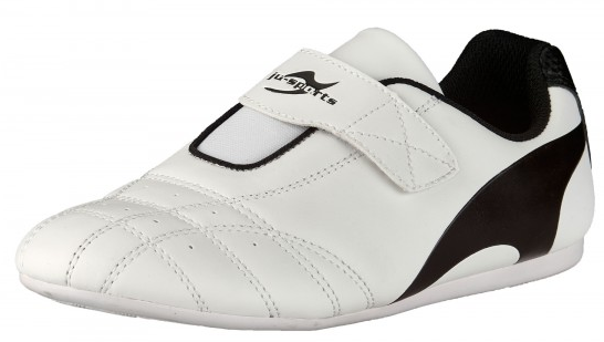 Kampfsportschuhe Mattenschuhe ohne Schnürung mit Klettverschluss weiß 47