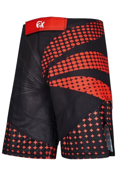 PX MMA Shorts schwarz-rot, Stretch