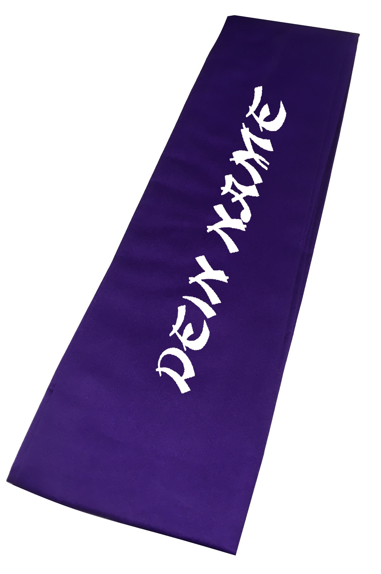 Kung Fu Schärpe violett bestickt nach Wunsch