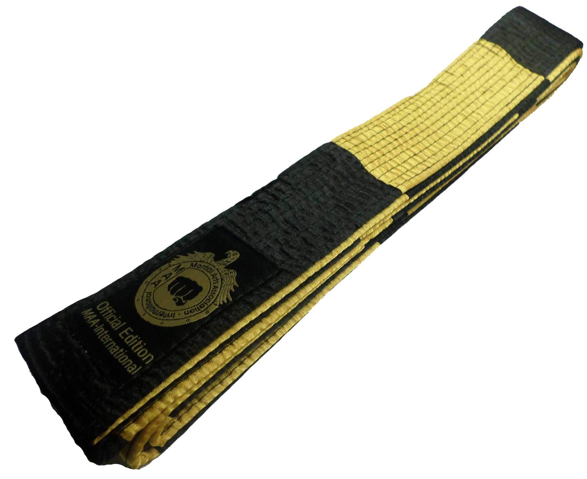 MAA Int. Official Grand Master Belt Schwarz-Gold geblockt 330