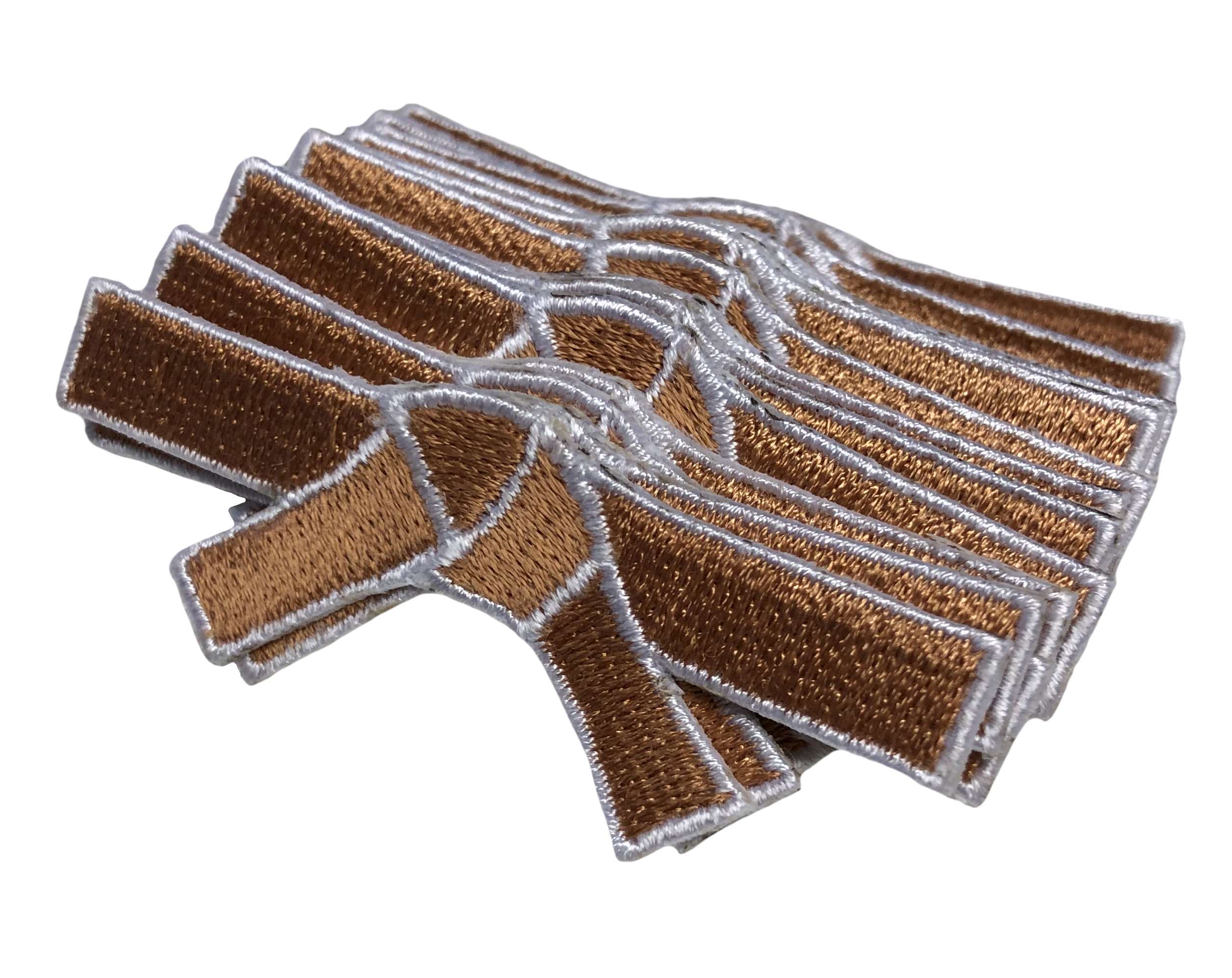 Aufnäher Gürtel Motiv 6x4 cm, braun