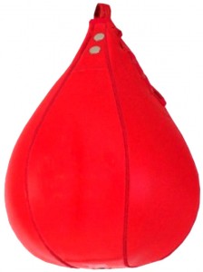 Boxbirne, rot Echtleder (ohne Speedball-Haken)