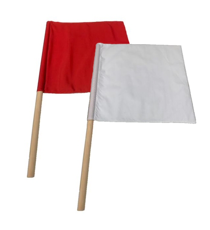 SET: Kampfrichter Flagge / Flaggen (Paar) blau-weiß