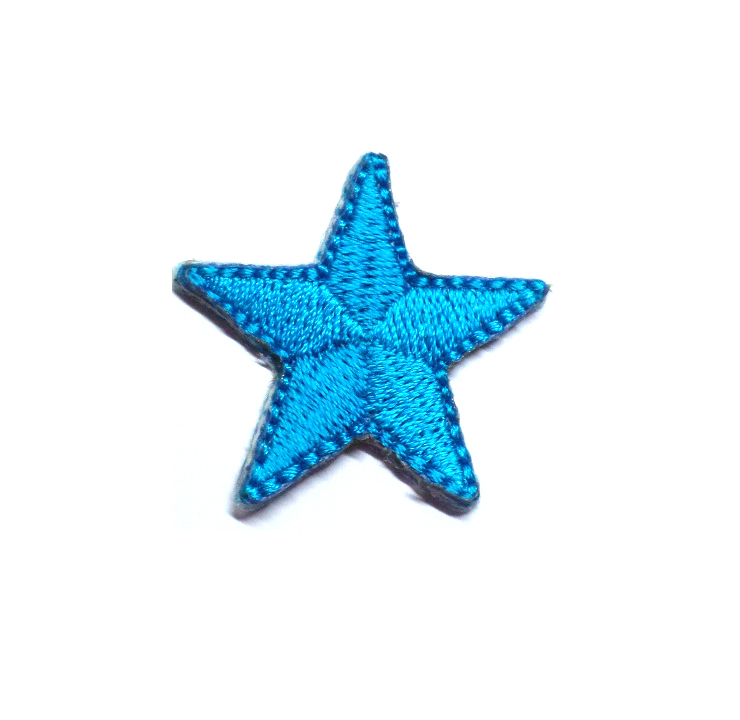 Sterne Aufnäher / Aufbügler türkis