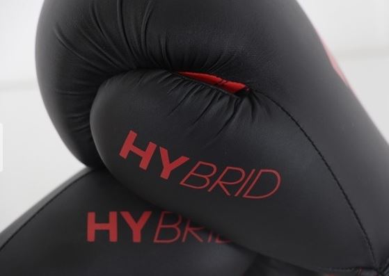 adidas Boxhandschuhe Hybrid 50, schwarz/rot, ADIH50 14 oz