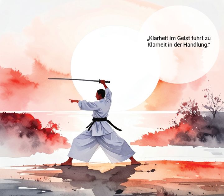 Poster auf Keilrahmen - Japanische Motive - 50 x 50 cm\"Klarheit im Geist ... "