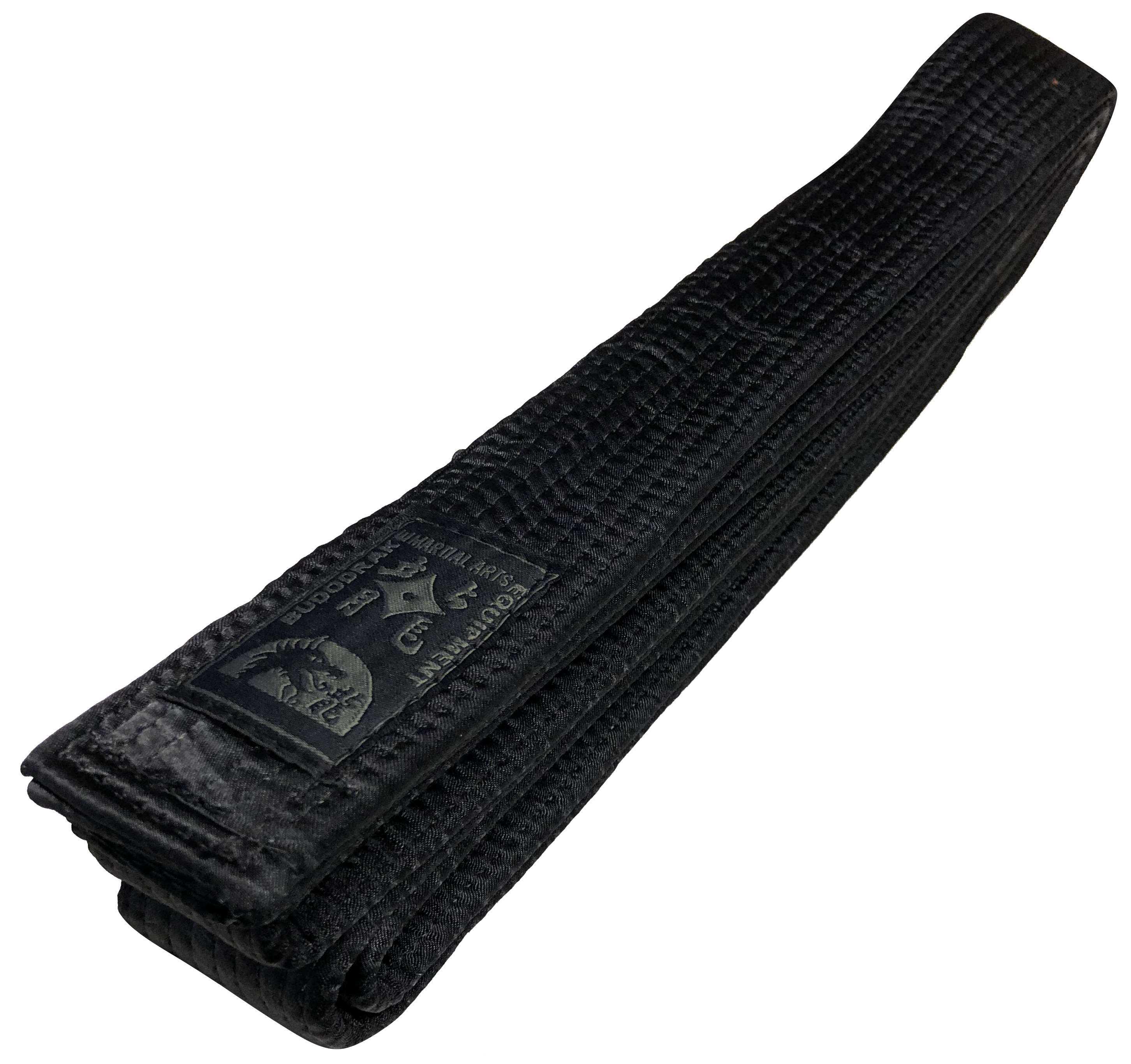 Kampfsport Schwarzgurt Kunstseide 5cm breit Black Belt Polyester 380 mit Bestickung