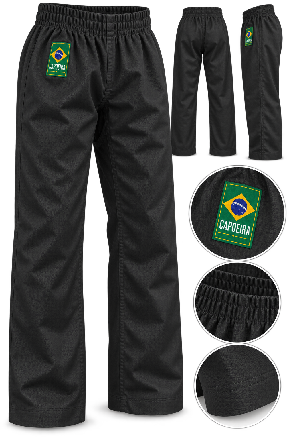 Abadás Capoeira Hose mit Brazilien Logo