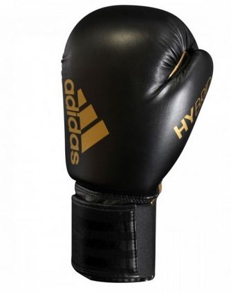 adidas Boxhandschuhe Hybrid 50, schwarz/gold, ADIH50 14 oz