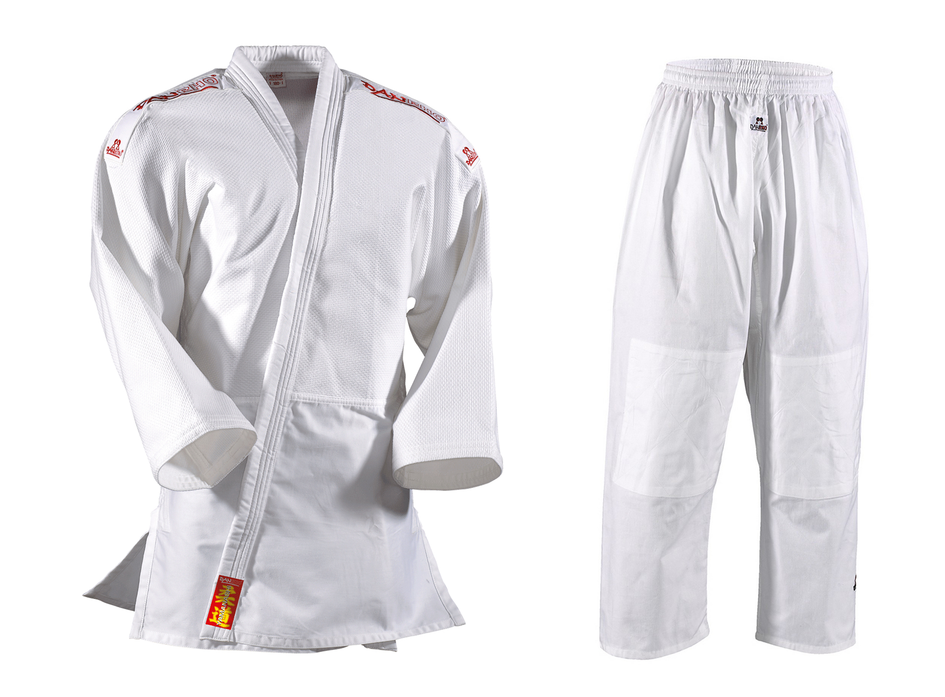 Danrho (R) Judoanzug YAMANASHI mit Schulterstreifen WEISS 180