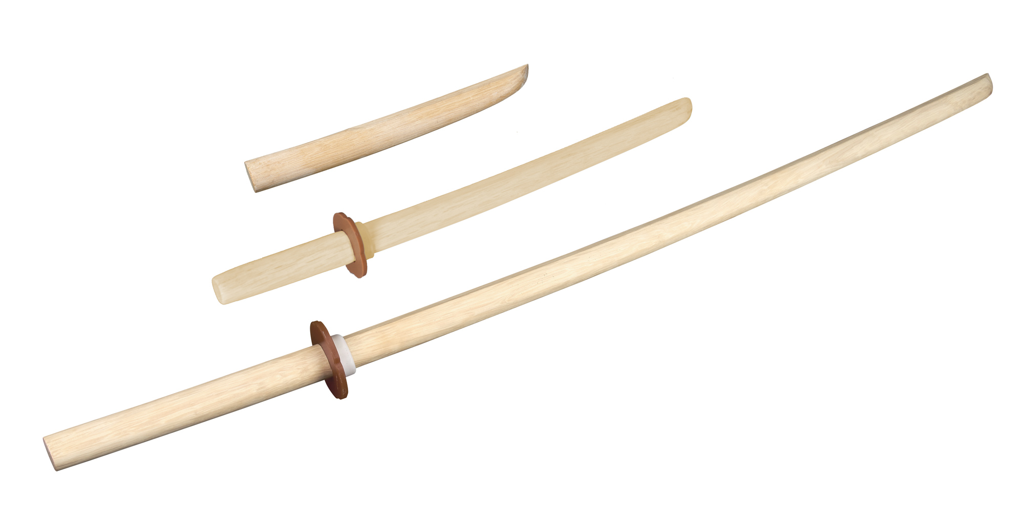 Kobudo-Waffen-Set (Bokken, Shoto, Tanto) Weißeiche