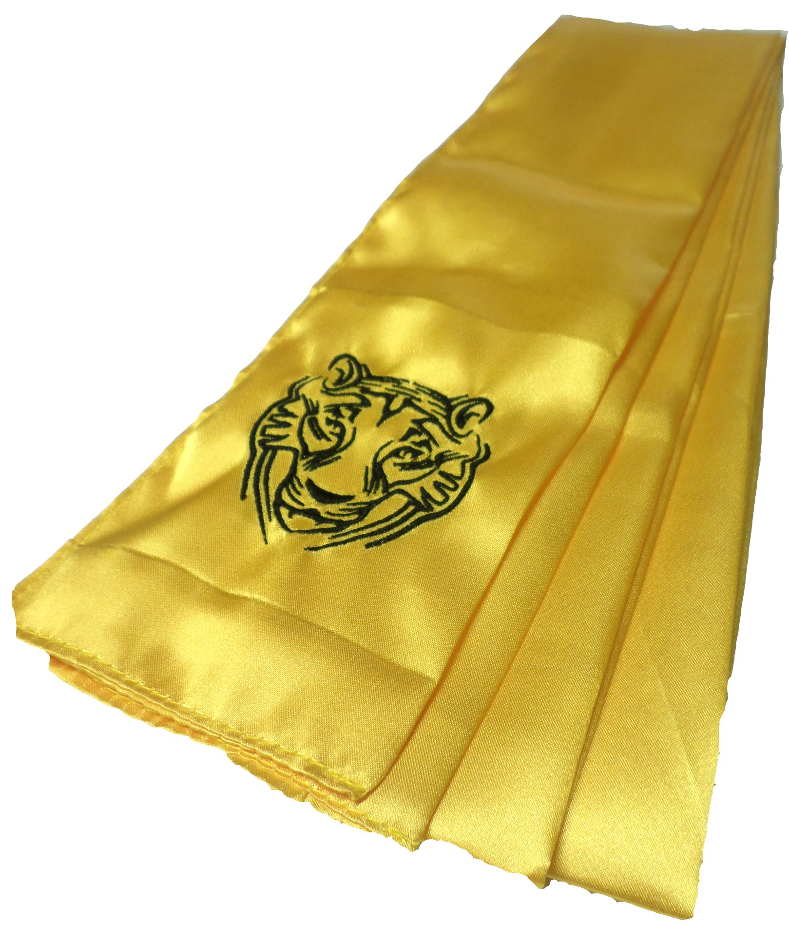 Kung Fu Schärpe gelbgold Tiger bestickt