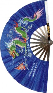 Tessen Fächer Stahl, BLAU