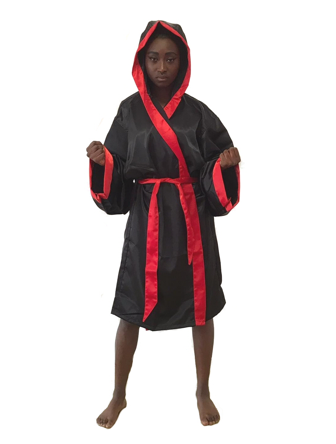 Boxmantel schwarz-rot