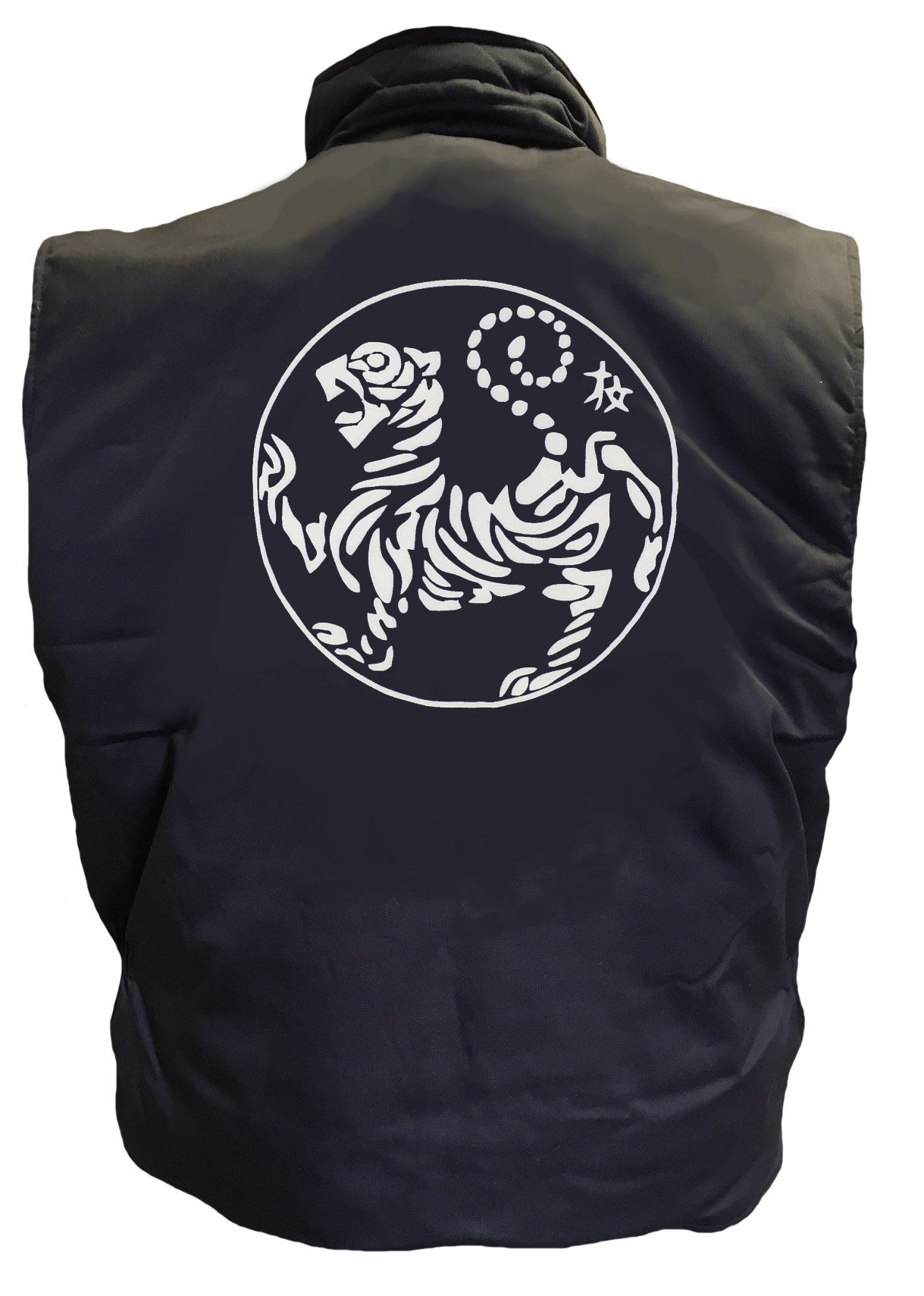 Weste mit Bedruckung hinten Shotokan Tiger in weiß