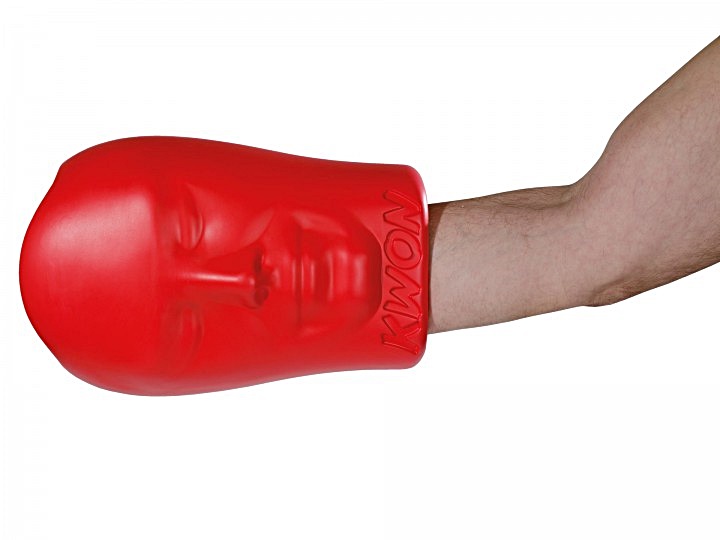 KWON (R) Realistic Face Mitt / Pratze mit Gesichtsform rot