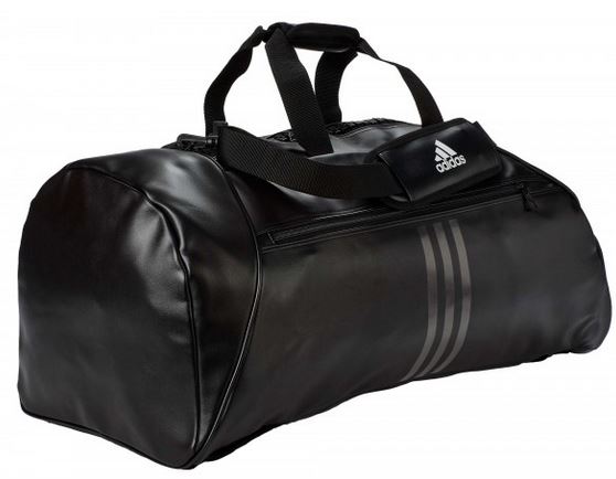 adidas 2in1 Bag "martial arts" black/white PU, adiACC051 L