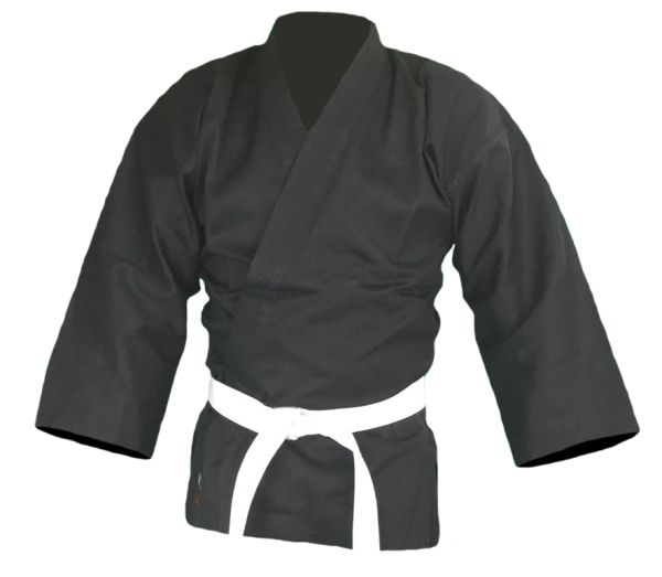 Karatejacke gewaschen 8 oz, schwarz 110 (%SALE)