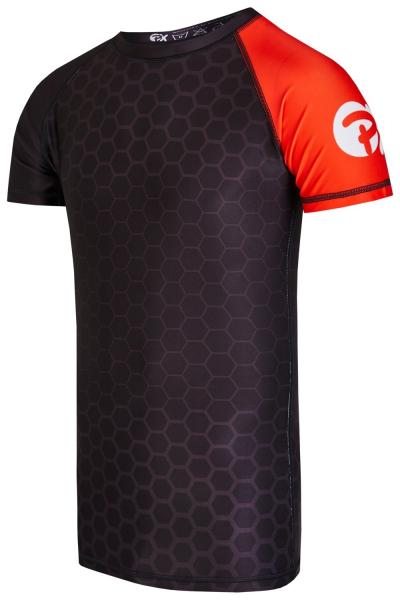 PX Rashguard kurzärmelig, schwarz-rot