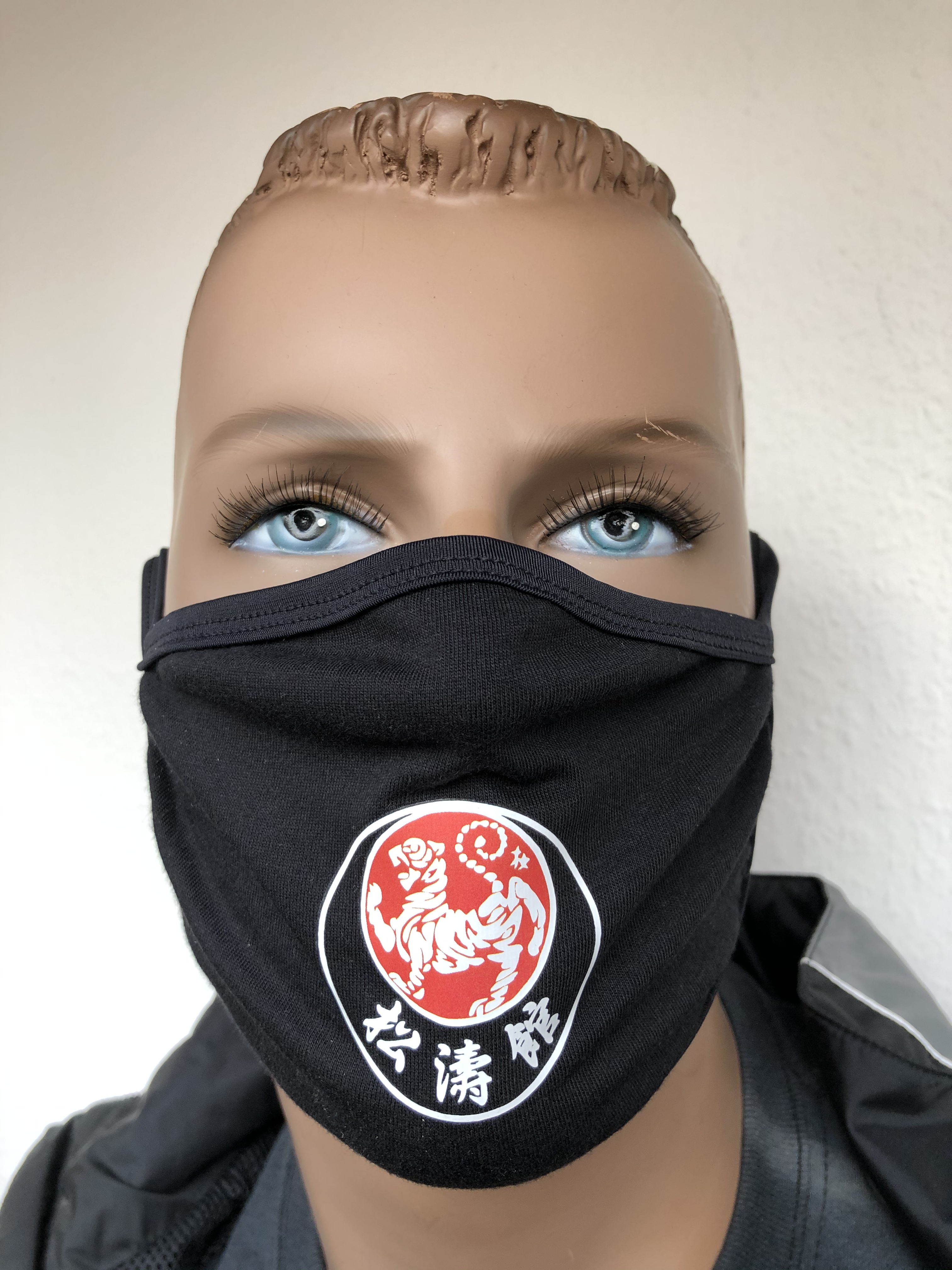 Mund-Nasen Maske schwarz Shotokan