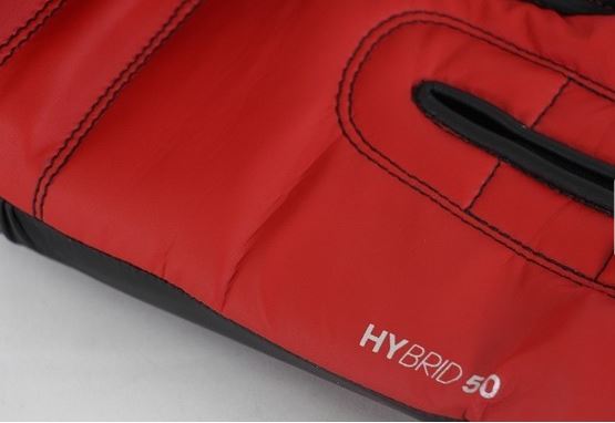 adidas Boxhandschuhe Hybrid 50, schwarz/rot, ADIH50 14 oz