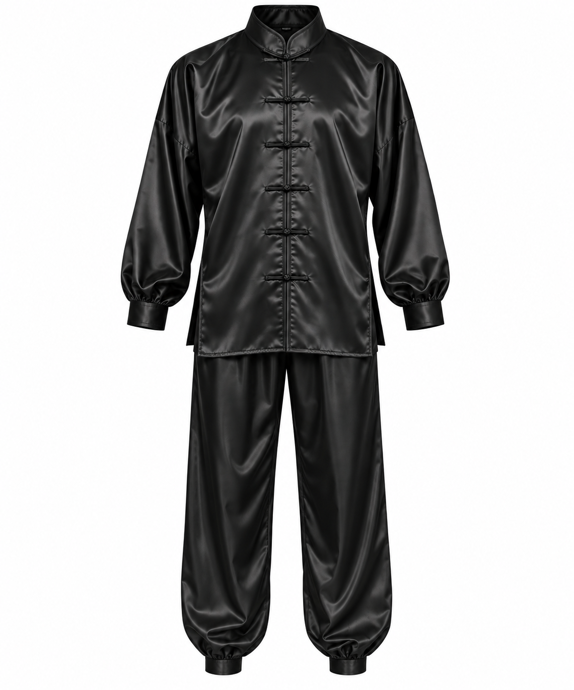 Taiji Anzug Satin schwarz , sehr leicht
