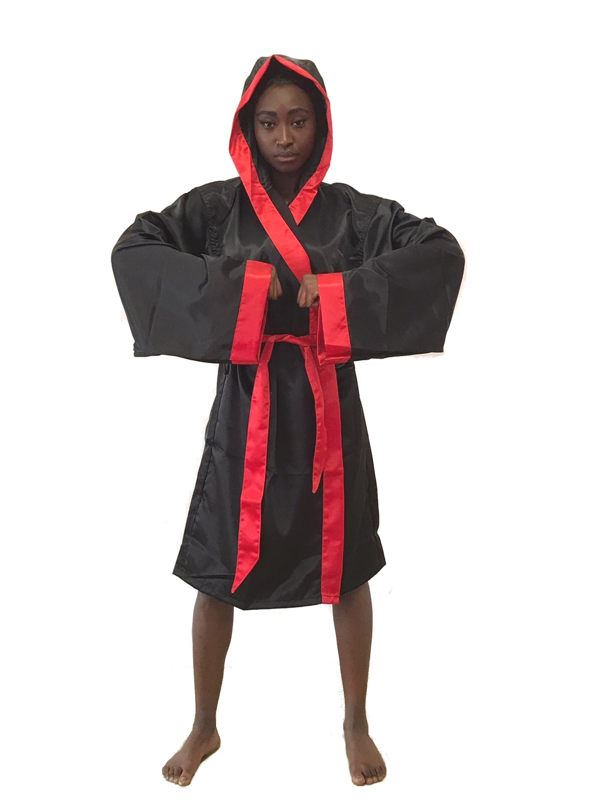 Boxmantel schwarz-rot