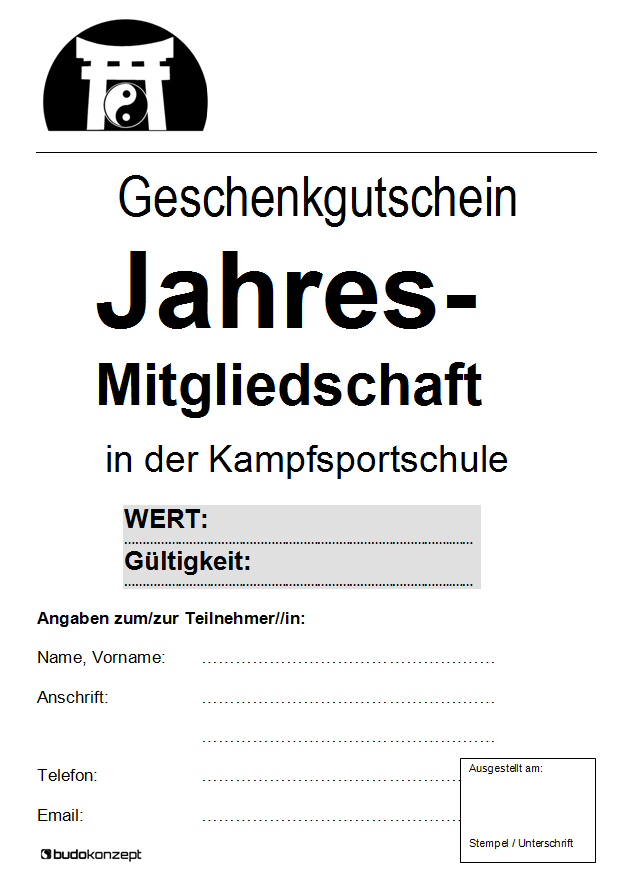 Jahresgutschein (50 Stk.)