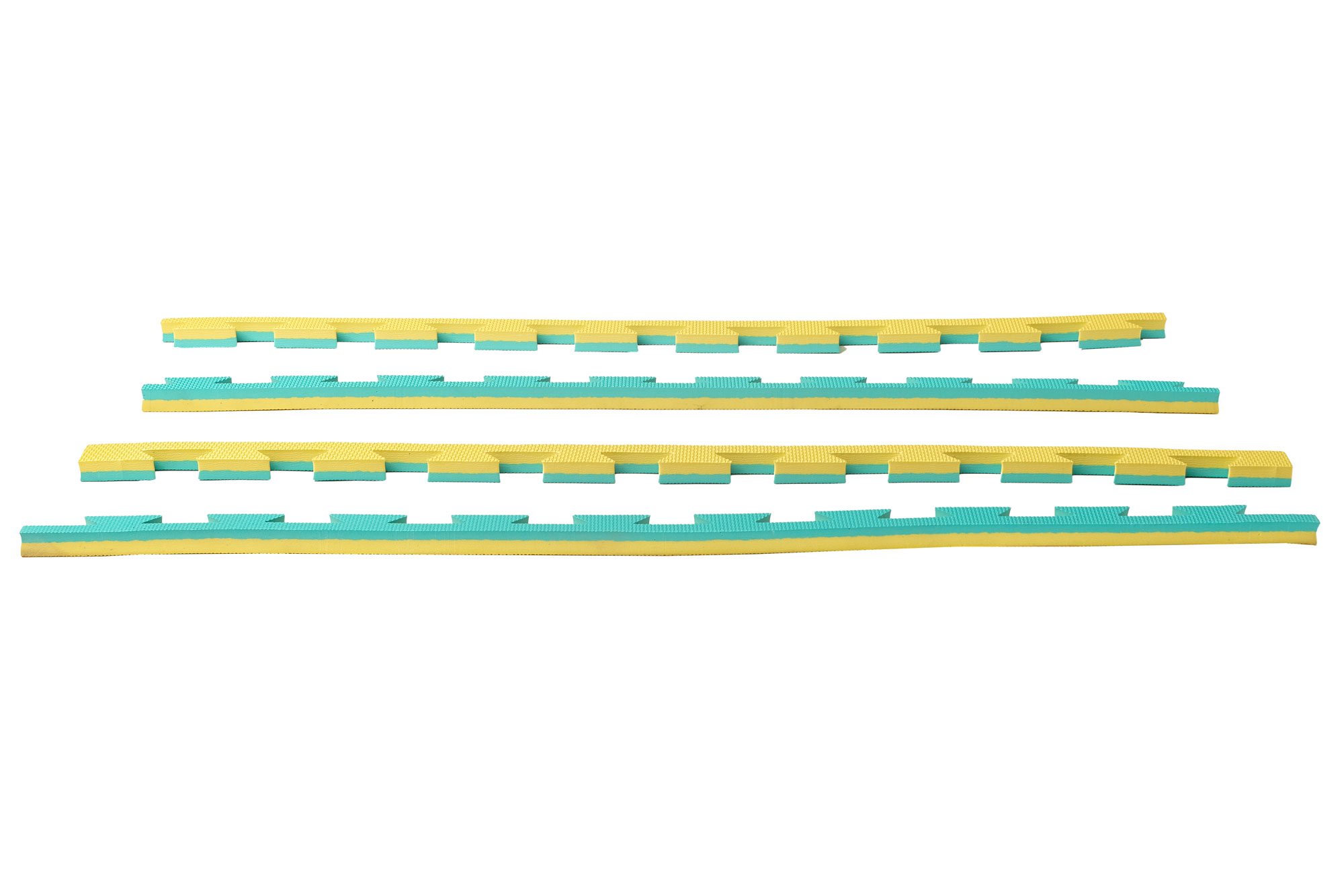 Kampfsportmatten Wendematte CROSSTEXTURE / 100 x 100 x 2cm / grün-gelb