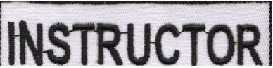 Aufnäher Instructor weiß-schwarz