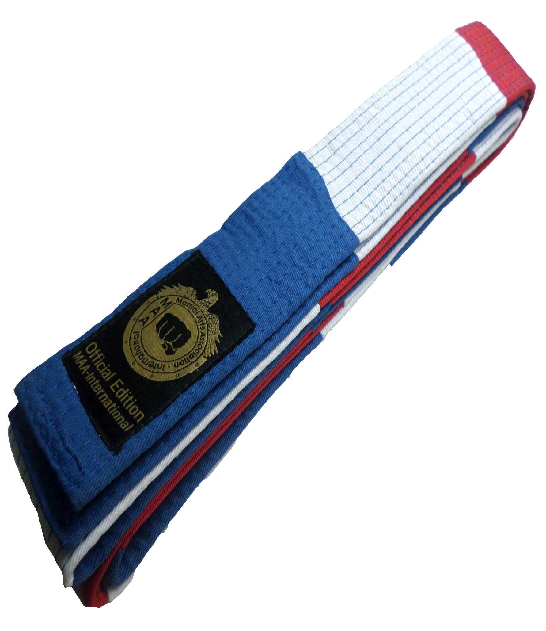 MAA Int. Official Filipino Martial Arts Belt blau-weiß-rot geblockt 350
