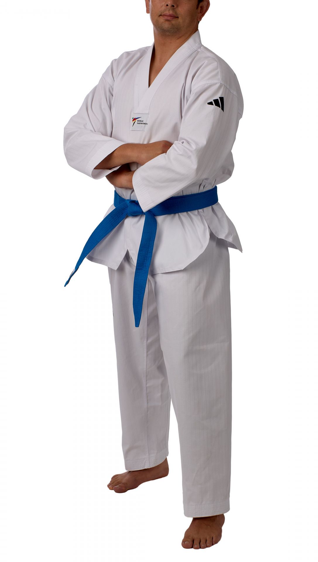 Adidas Taekwondo Anzug ADI Champ II mit weißem Revers 210cm