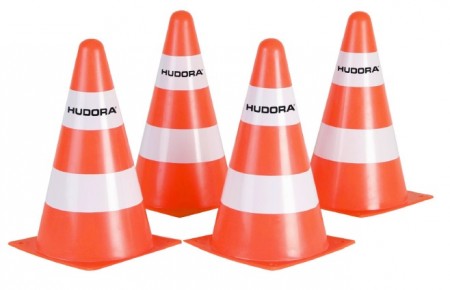 Pylonen 4 St. orange-weiß Kegel (76105)