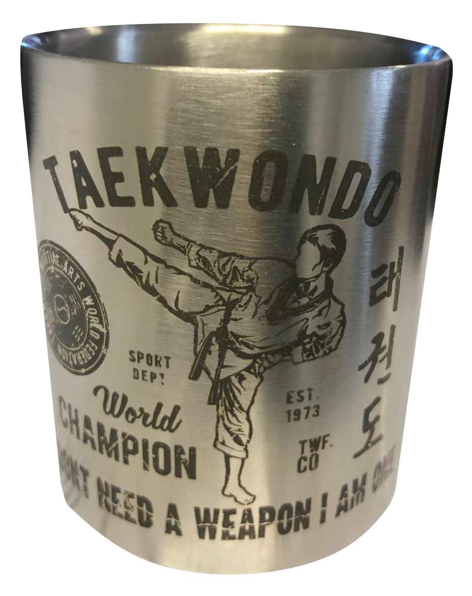 Tasse Edelstahl Taekwondo World Champion