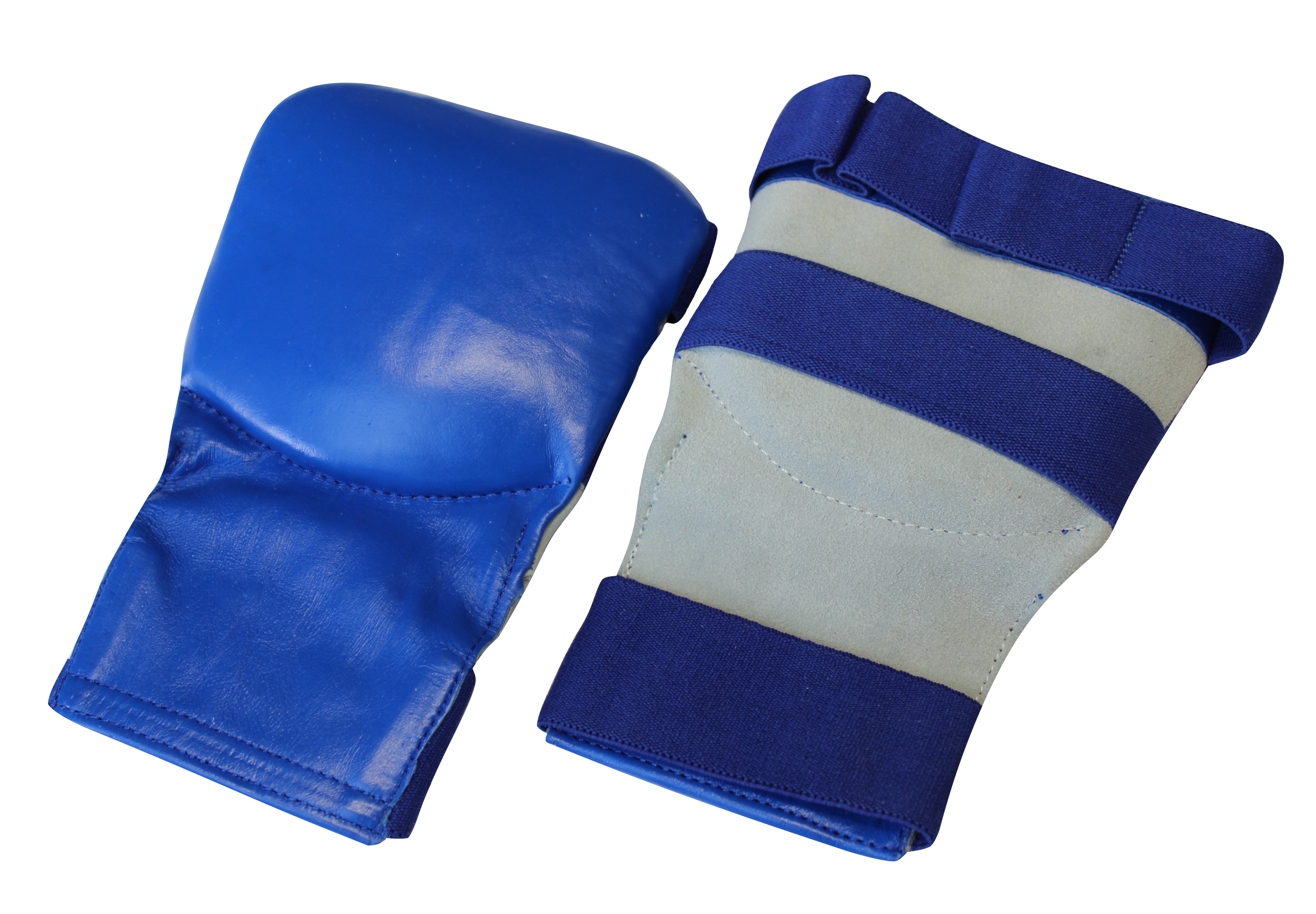 Hand Mitt Faustschützer Echtleder blau
