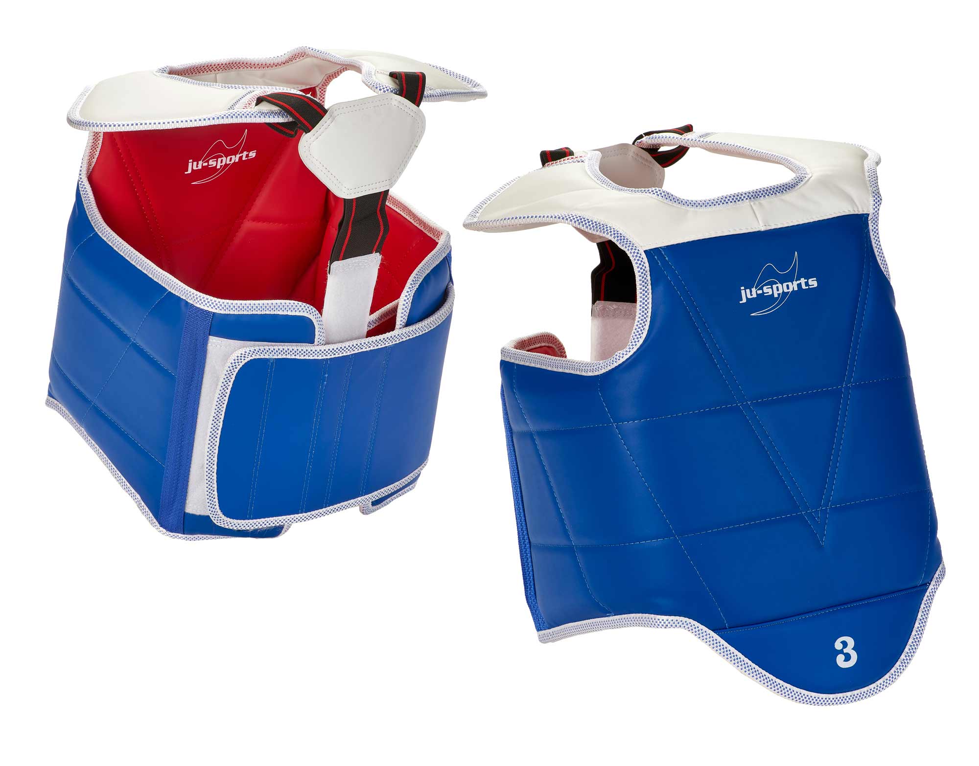 Taekwondo Kampfweste Klett rot-blau